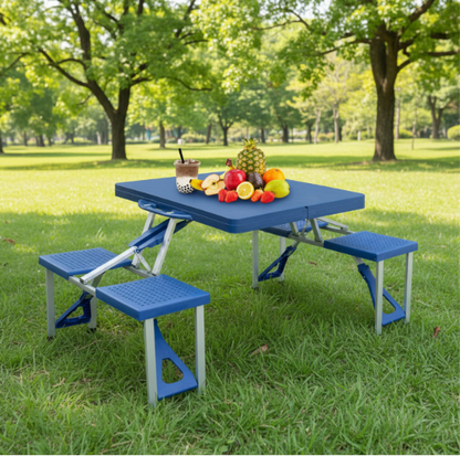 Siamese Folding Tables And Chairs-Plastic PS Thickening