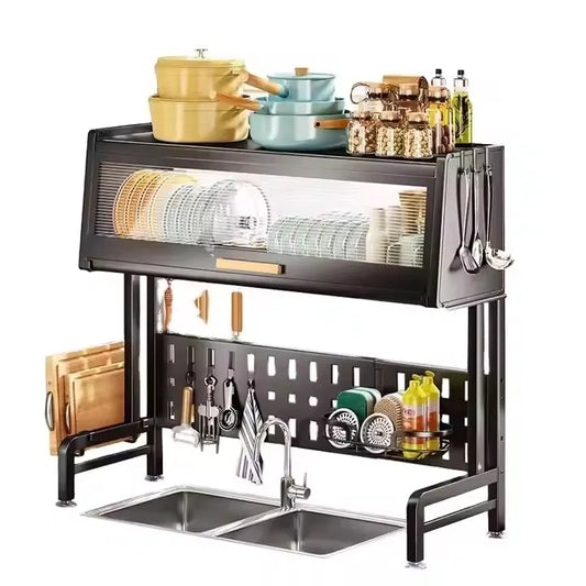 Wholesale Above-Kitchen Sink Metal Drain Rack Dish Storage Cage