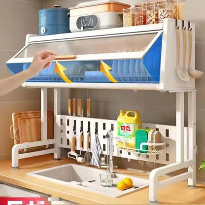 Wholesale Above-Kitchen Sink Metal Drain Rack Dish Storage Cage
