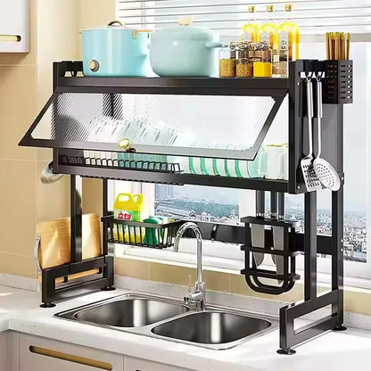 Wholesale Above-Kitchen Sink Metal Drain Rack Dish Storage Cage