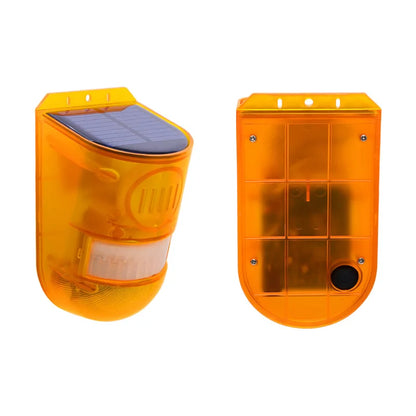 New Solar Infrared Motion Sensor Alarm With 110db Siren Strobe Light For Home Garden Carage Shed Carvan Security Alarm System