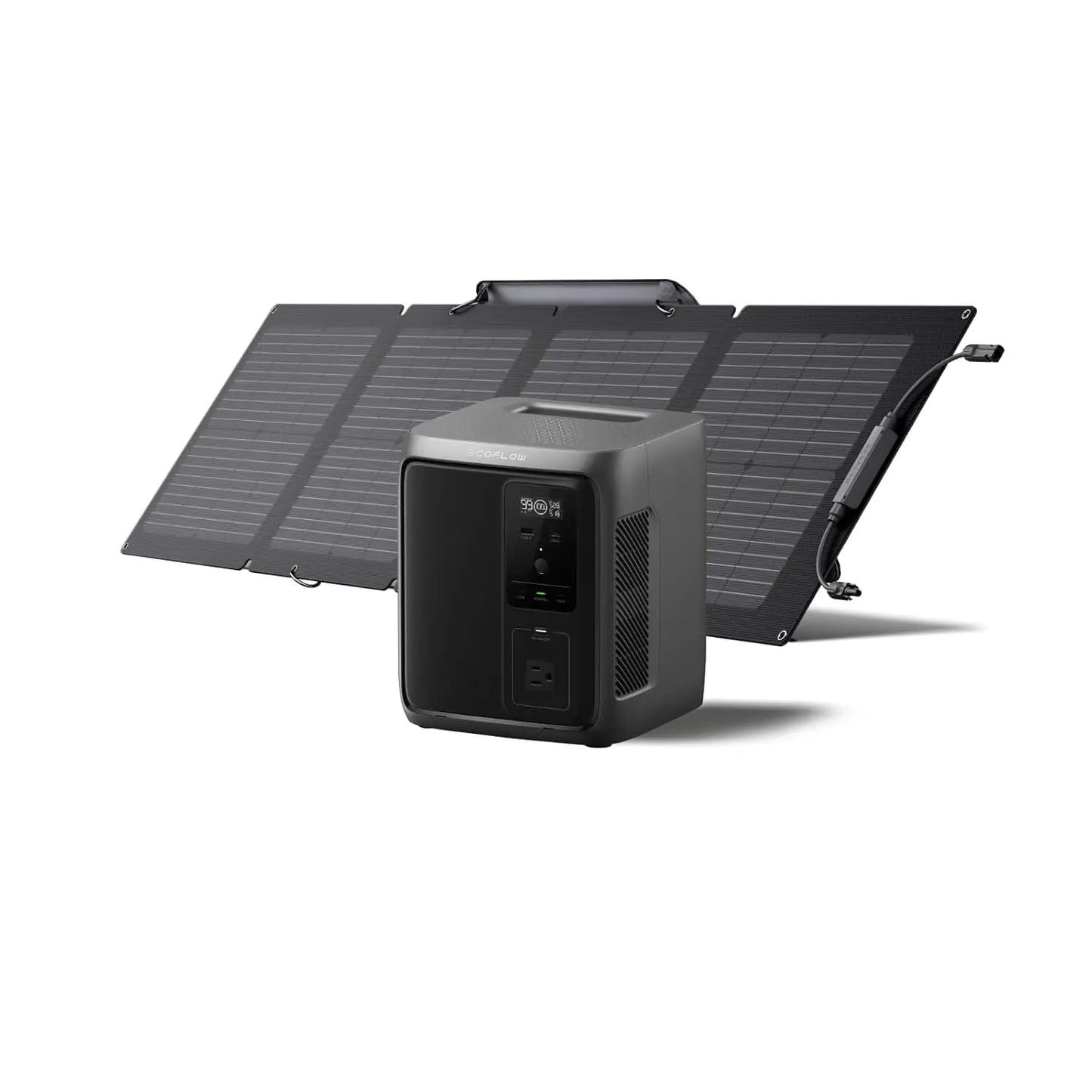 Solar Generator DELTA 3 1000 Air with 110W Solar Panel, 960Wh LiFePO4 (LFP) Battery, 500W AC Output Portable Power Station for H