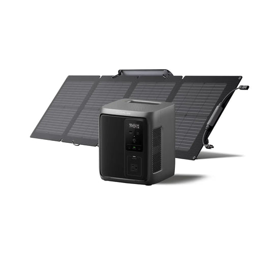 Solar Generator DELTA 3 1000 Air with 110W Solar Panel, 960Wh LiFePO4 (LFP) Battery, 500W AC Output Portable Power Station for H