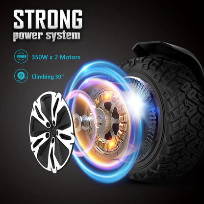Warrior 8.5 Inch350W*2 off-Road Self-balancing scooter- with Music Speaker And LED Lights, 10mph.
