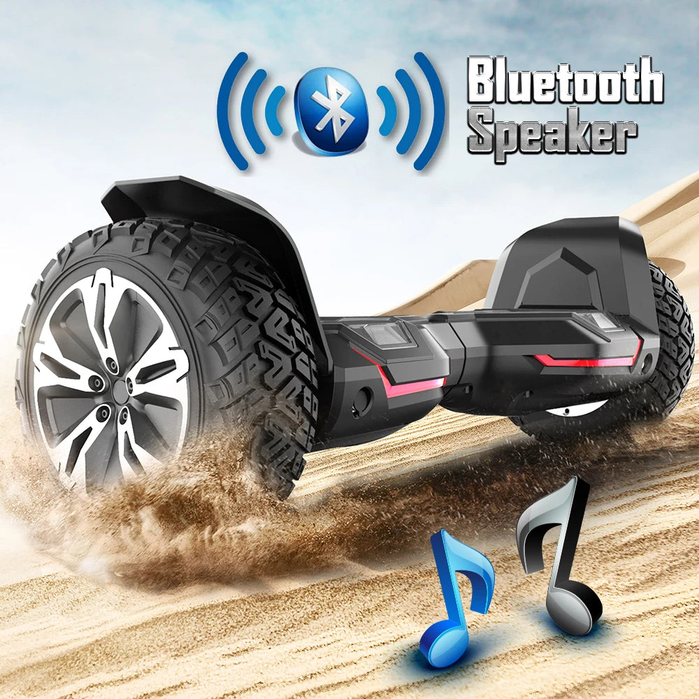 Warrior 8.5 Inch350W*2 off-Road Self-balancing scooter- with Music Speaker And LED Lights, 10mph.