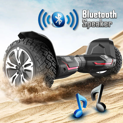 Warrior 8.5 Inch350W*2 off-Road Self-balancing scooter- with Music Speaker And LED Lights, 10mph.