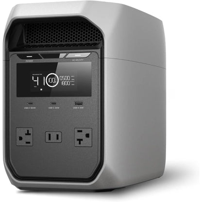 US Shipping Portable Power Station Delta 3 Classic 1024Wh LiFePO4 Battery 1800W AC 100W USB-C Output 1 Hour Fast Charge Solar