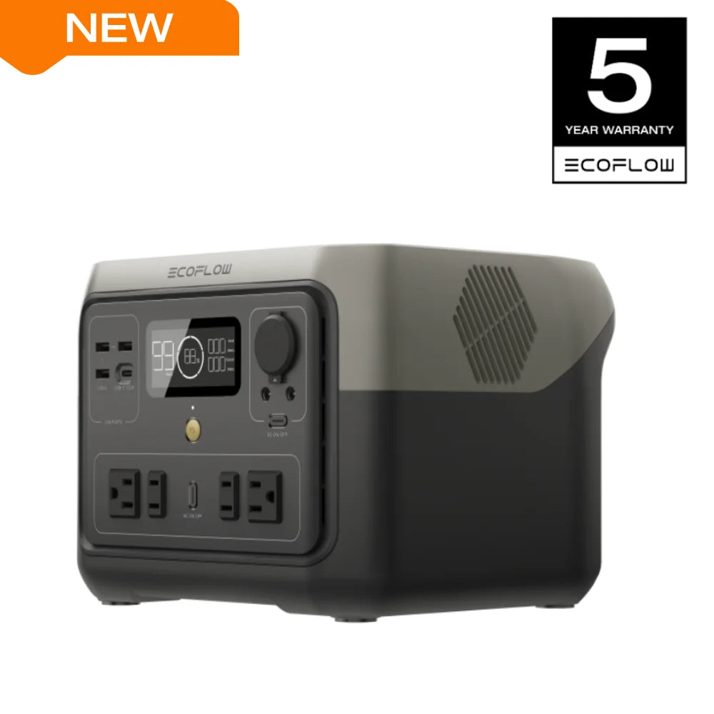 ECOFLOW Portable Power Station RIVER 2 Max, 499Wh/512Wh LiFePO4 Battery/ 1 Hour Fast Charging, Up To 1000W Output