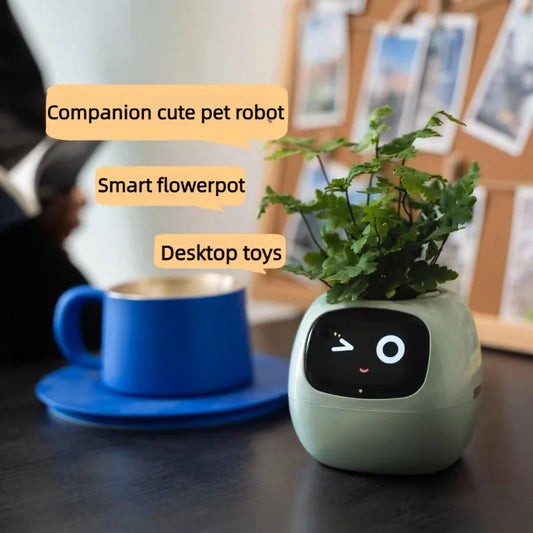 Smart Planter Emotional AI Flowerpot Over 49 Rich Expressions 7 Smart Sensors AI Chips Plant Faces -See Feelings