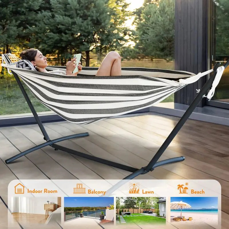 Hamaca Gyroor con soporte ajustable