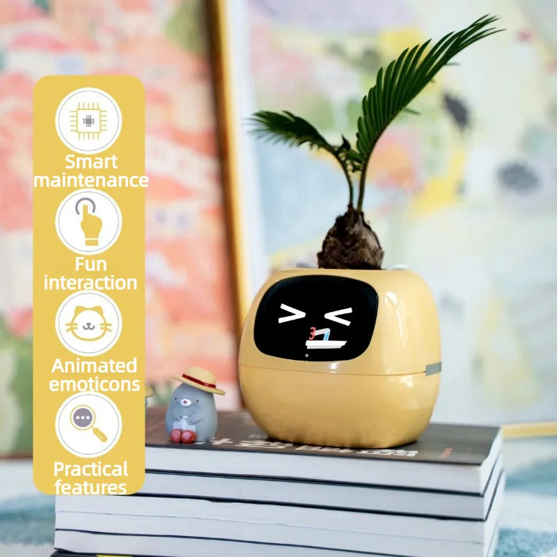 Smart Planter Emotional AI Flowerpot Over 49 Rich Expressions 7 Smart Sensors AI Chips Plant Faces -See Feelings