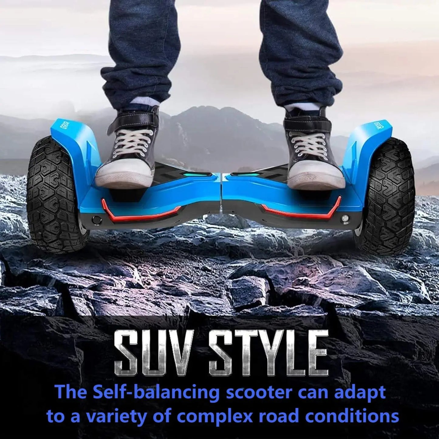 Warrior 8.5 Inch350W*2 off-Road Self-balancing scooter- with Music Speaker And LED Lights, 10mph.